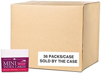 Roaring Spring PaperTrail Ruled Index Cards (200 Count), 1 Case (36 Packs), 3" x 2.5", White by RoaringSpringPaperProducts