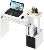Furinno Econ Desk, 40-in Wide Gaming Desk with Keyboard Tray, Plain White - Image 5