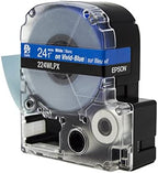 Epson LABELWORKS 224WLPX Label Tape - White on Blue - 1" (24mm), 30ft - Image 3