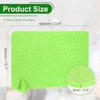 PATIKIL Desk Divider, 4 Set 24 x 16 Inch Acoustic Freestanding Desk Divider Desk Privacy Panel with 8 Pcs Support Feet for Library Office Workstation,Green - Image 2