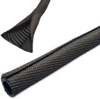 Electriduct 3/4" Double Layer Self Closing Wrap Sleeve, 25 Feet, Black by Electriduct