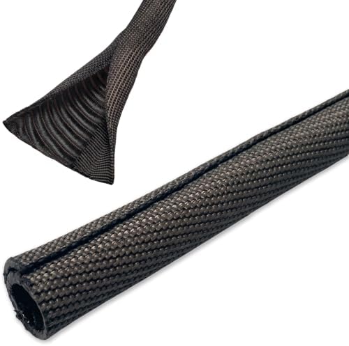 Electriduct 3/4" Double Layer Self Closing Wrap Sleeve, 25 Feet, Black by Electriduct