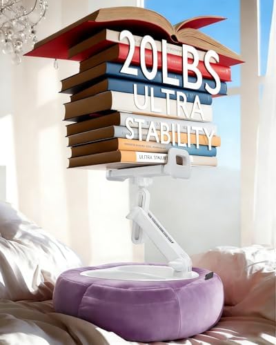 Miledi Tablet Pillow Stand for Bed with Detachable Snack Bowl, Purple - Image 6