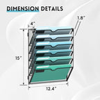 SUPEASY 6-Tier Wall File Organizer, Wall Mounted Mail Sorter, 2 Pack - Image 2