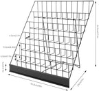 6-Tier Tabletop Book Rack, Heavy-Duty Metal Desktop Bookshelf Organizer, Foldable Magazine & File Holder Stand for Office, Home, Library, No Assembly Required, 44 lbs Capacity - Image 2