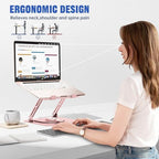 Laptop Stand for desk(360°Rotating),Aluminum laptop Riser for 10-16"Laptops - Image 6