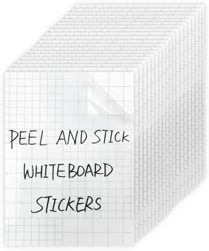 T&W SAME FILM 20 Pcs Dry Erase Board Sticker- Whiteboard Stickers-8.3''x11.7'' Removable Dry Erase Sheets- Fridge Dry Erase Paper for Wall/Desk/Refrigerator/Door/Locker/Home/Office/Classroom (Clear) by zcsame