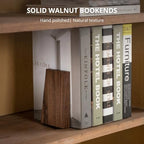 Muso Wood Handmade Walnut Book Ends for Shelves - Image 3