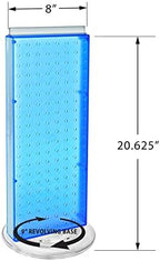 Azar 700508-BLU 8-Inch W by 20-Inch H Revolving Blue Pegboard Counter Unit, Blue - Image 2