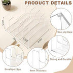 1 Pack 5 Section Clear Acrylic Desktop File Organizer Vertical File Sorter - Image 2