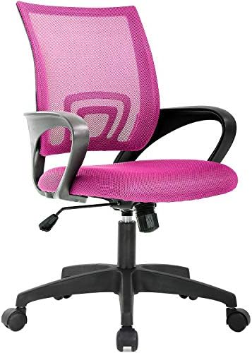BestOffice Ergonomic Office Chair | Mid-Back Swivel Desk Chair | Pink by BestOffice