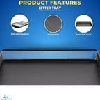 1InTheOffice Side Load Letter Tray Stackable, Black Mesh Tray Legal Size, "2 Pack" - Image 3