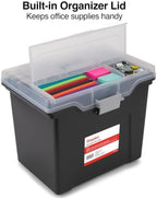 STAPLES File Box Portable Tote, Letter Size, Black, 4/Carton - Image 4
