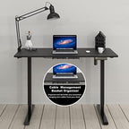 SHW 48-Inch Electric Height Adjustable Sit to Stand Desk, Black - Image 6