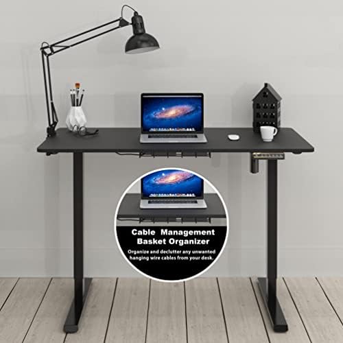 SHW 48-Inch Electric Height Adjustable Sit to Stand Desk, Black - Image 6