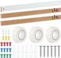 Threehoney 3 Pcs Cork Strips 48"x1" Bulletin Bar Strip, Aluminum Wall Trim by Threehoney