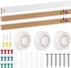 Threehoney 3 Pcs Cork Strips 48"x1" Bulletin Bar Strip, Aluminum Wall Trim by Threehoney