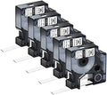 5 Pack Compatible for Dymo Rhino 18053 Black on White 3/8" x 4.9' Industrial Heat Shrink Tube Labels for Rhino 1000 3000 4200 5000 5200 6000 3M Label Maker by KCMYTONER