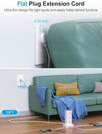 Power Strip Tower with Wireless Charger, Surge Protector with 12 Outlets - Image 3