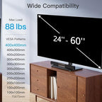 PERLESMITH Universal TV Stand Legs for 24-60 inch TVs to 88lbs with Mount - Image 2