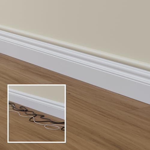 D-Line 157in Cord Cover Kit, Self-Adhesive Wire Hiders, Paintable Cable Raceway to Hide Wires on Wall, Electrical Cable Management - 10x 15.7 Lengths & 19 Accessories - 1.18" (W) x 0.59" (H) - Beige - Image 6