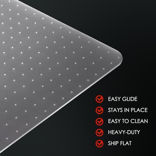 Kuyal Office Chair Mat for Carpet, 2 Pack Heavy Duty Computer Chair Mat - Image 5