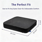 Ifoam Gel Infused Memory Foam Layer Wheelchair Cushion - Seat Cushion for Wheelchair-Office Chair, Kitchen Chair-Pressure Sore and Tailbone Pain Relief-High Dense Polyfoam Base (Black, 20×16×4 inch) - Image 2