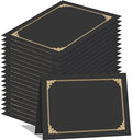 HAUTOCO 50 Pcs Certificate Holders, Black Diploma Folders Document Covers with Gold Foil Border for Letter Size 8.5x11 Cardstock, Award, Graduation by HAUTOCO