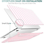 DONGKE Compatible with MacBook Pro 16 Inch Case (2026-2021 Release, M5 M4 M3 M2 M1 Pro/Max Chip), Plastic Hard Shell with Keyboard Cover & Screen Protector for MacBook Pro 16", Pink & White Stripes - Image 6