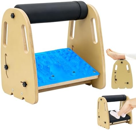 Under Desk Foot Rest,Massage & Leather Pads,3 Height Levels-Blue by Arejonner