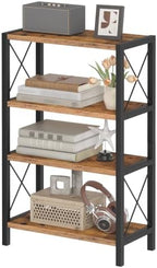 HOOBRO Desk Shelf, 4 Tier Stackable Desktop Bookshelf, Small Bookcase by HOOBRO