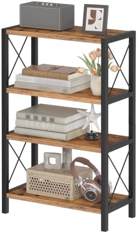 HOOBRO Desk Shelf, 4 Tier Stackable Desktop Bookshelf, Small Bookcase by HOOBRO