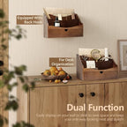 Rebee Vision Mail Organizer for Desk with 4-Slot for Home & Office, Brown - Image 4