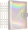 PU Leather Personal Notebook Planner with 80 Pages Loose-Leaf Papers 6 Holes Ring Binder Pen Holder Magnetic Buckle (Rainbow, A5 Mini) by Zelten