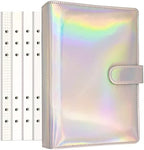 PU Leather Personal Notebook Planner with 80 Pages Loose-Leaf Papers 6 Holes Ring Binder Pen Holder Magnetic Buckle (Rainbow, A5 Mini) by Zelten