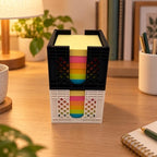 Mini Crate Sticky Note Holder Desk Organizer for Office, 2 Pack, green - Image 4