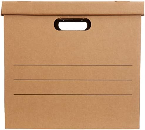 Amazon Basics Moving and Storage Boxes with Handles and Lift-Off Lids, Medium, 19" x 14.5" x 15.5", Brown, 10-Pack - Image 4