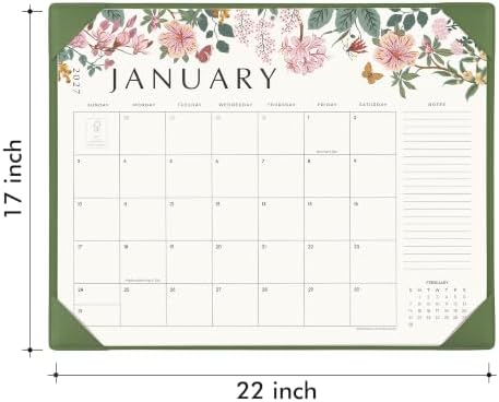Cabbrix Desk Calendar 2027, Large Desk Pad Calendar 22 x 17" (Green) - Image 5