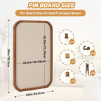 Large Linen Bulletin Board 30" x 20", Framed Pin Board with 50 Push Pins, Vintage Cork Board for Wall, Fabric Covered Bulletin Board for Bedroom, Office, School - Image 2