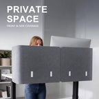Desk Privacy Panel,2PCS L-Shaped Clamp-On Office Desk Divider,47.2" x 15.7" - Image 2