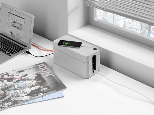 Durable, Cable Management Box, Gray, Small - Image 2