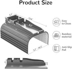 Korser Couch Armrest Table, Sofa Arm Tray with Removable Cup Holder, 2 in 1 Anti-Slip Armrest Tray Table for Couch, Bamboo Foldable Couch Cup Holder for Drinks Snacks Phone Remote Control - Image 3