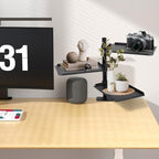 FAHKNS 3-Tier Clamp on Desk Shelf - Multifunctional Desk Clamp Shelf - Image 2