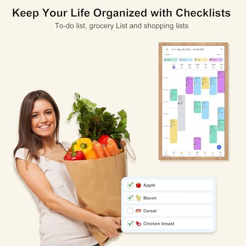 Digital Calendar – 27 Inch Electronic Wall Calendar & Chore Chart, Smart Family Organizer with Interactive Touchscreen Display, Wall Mount in Portrait or Landscape - Image 4