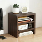 Solid Wood Monitor Stand Riser & Laptop Stand Desk Organizer - Office Accessories for PC Workspace, Computer Organization, Countertop Hutch Dark Brown Log 9.9x7.9x9in by Unknown