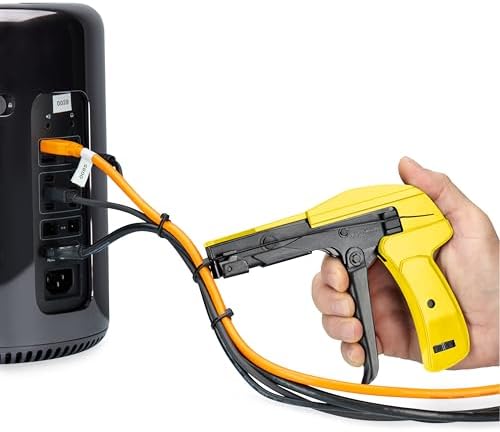 42712 Zip Tie Gun/Cable Tie Install Tool, Adjustable Tension with Built-In Cutter, for Nylon Ties up to 1/4”- Yellow - Image 2
