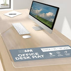 Ilyapa Clear Textured Office Desk Mat, 47x23 Inch - Plastic, Anti-Slip by Ilyapa