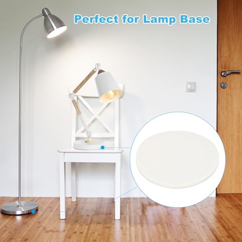 PATIKIL 12" Diameter Felt Furniture Pads, 8 Pack 1/5" Thick Lamp Base Felt Round Soft Adhesive Non-Slip Anti-Scratch Backed Felt Floor Protector for Lamp Furniture DIY Craft, White - Image 5