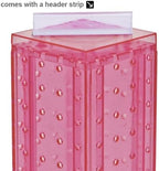 Azar Displays 700220-PNK Pink Pegboard Interlocking Counter Unit 4" x 13" On 9" Diameter Base - Image 4