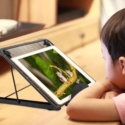 Foldable Skidding Prevented Tracing Holder Multifunction Laptop Bracket 6 Angle Points Adjustable for Diamond Art Painting (Black) by Unknown